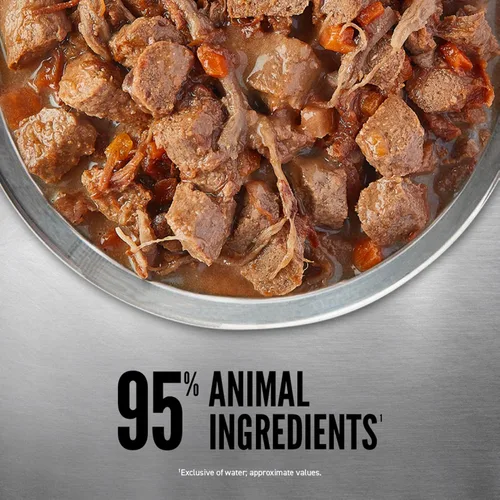 Vista 6 de ORIJEN Trituras de carne real, sin granos, estofado de Tundra, comida húmeda prémium para perros