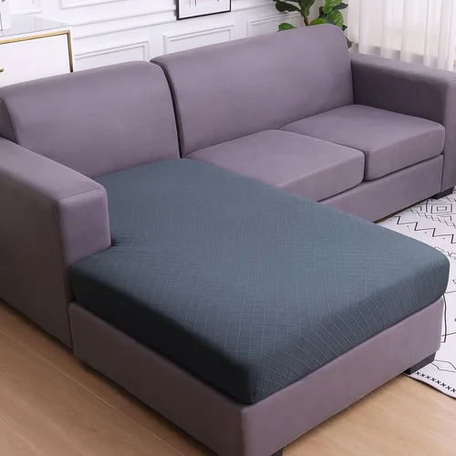Vista 47 de hyha Fundas de cojín para sofá al aire libre, fundas lavables para sofá seccional, jaspe de diamante, funda elástica para cojín de asiento de sofá