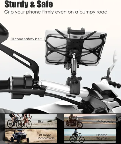 Vista 8 de Charchendo Soporte para tablet Spin Bike con soporte de aluminio sin