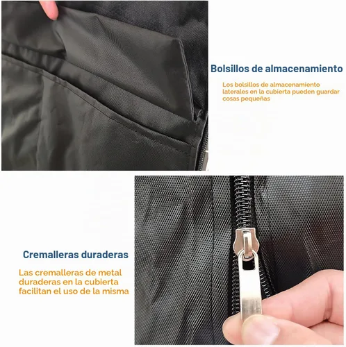 Vista 7 de Cubierta de Estante de Almacenamiento, Para Exteriores Extra Resistente 600D 30''An x 14''Pr x 62''Al, Cubiertas de Estante Impermeables y a Prueba