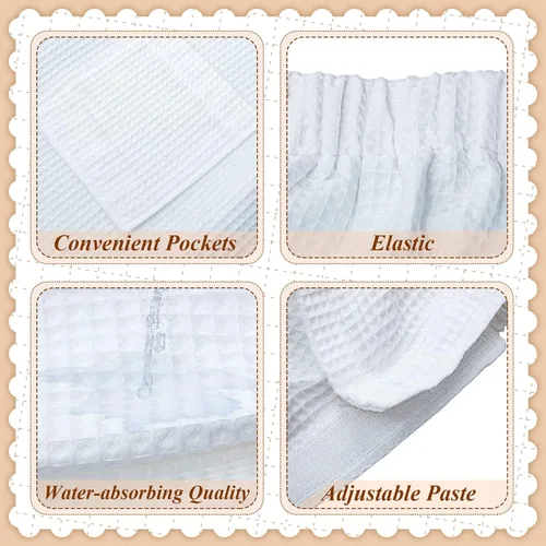 Vista 3 de Hercicy 4 piezas de toallas de spa para mujer con cierre ajustable y parte superior elástica, toalla ligera para baño y ducha