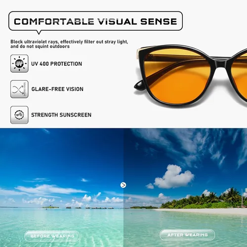 Vista 46 de Gafas de sol de moda ojo de gato para las mujeres moda Cateye UV400 protección gafas CL22017