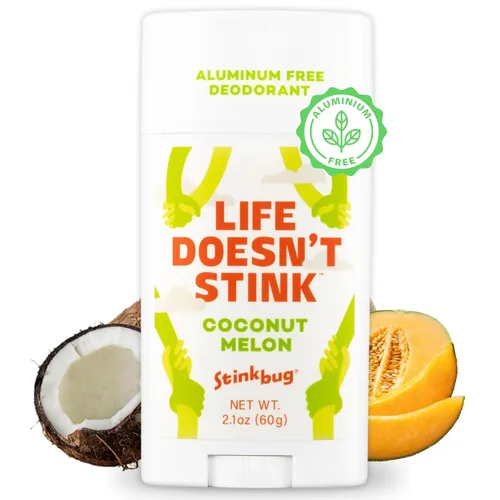 Vista 10 de Stinkbug Naturals - Desodorante orgánico sin aluminio con aceite de coco y aceites esenciales, sin parabenos, desodorante para piel sensible, 2.1