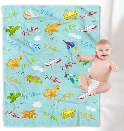 Vista 14 de YESCUSTOM Manta de forro polar de dinosaurio personalizada para niños y niñas, manta de texto personalizada para regalo de cumpleaños y ducha