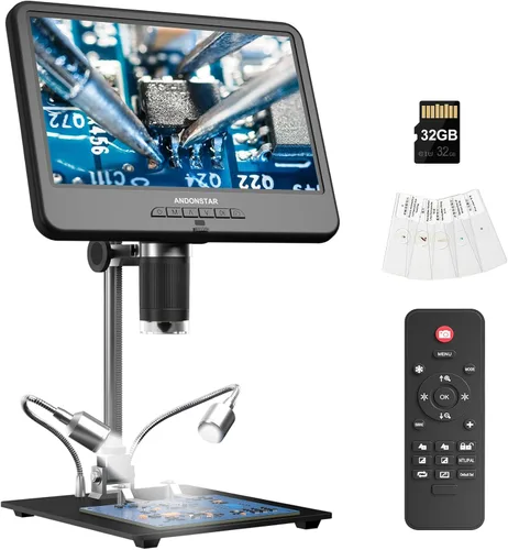 Vista 9 de Andonstar AD109 Microscopio digital con pantalla de 10,1" para reparación de soldadura