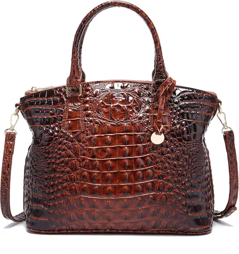 Vista 22 de Makcr Joacbv Bolso Satchel para Mujer Bolso Bandolera Largo Elegante Bolso Tote Asa Superior Cuero Vegano Bolsos de Mano para Damas Patrón en Relieve