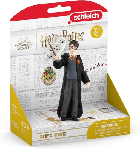 Vista 7 de Schleich Harry Potter - Juego de 2 piezas de Harry Potter con juguete de búho de nieve, figuras coleccionables del mundo mágico para niños y adultos