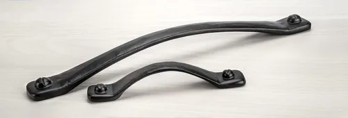 Vista 3 de Richelieu Hardware BP9464128900 Sheffield Collection - Tirador arqueado tradicional de centro a centro, color negro mate, para puertas de granero