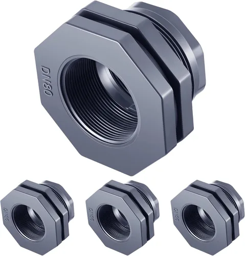 Vista 22 de 4 unids 1 pulgada mamparo montaje PVC Npt tanque conector