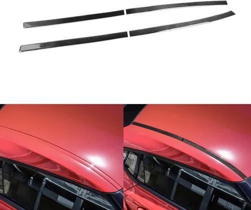Vista 32 de Adhesivo de Fibra de Carbono Premium Real para Ventana de Coche, Pilar A, Panel Triangular, Anticolisión, Compatible con Toyota Supra GR A90 A91 MK5