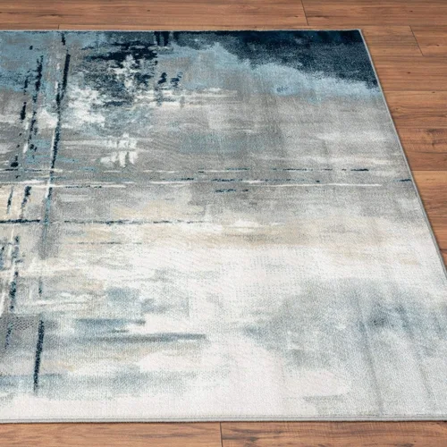 Vista 9 de LUXE WEAVERS Olimpia Collection 6623 - Alfombra abstracta moderna de 8 x 12 pulgadas, color azul