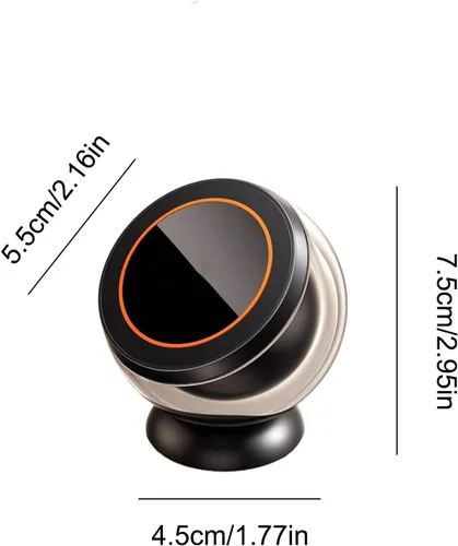 Vista 5 de Soporte magnético, soporte para automóvil, soporte giratorio ajustable de 360° para ventana, salpicadero, espejo, parabrisas, camión, vehículo