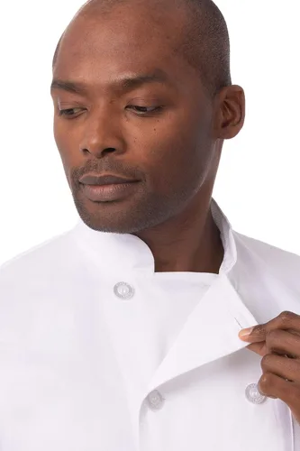 Vista 4 de Chef Works Abrigo de chef Volnay para hombre personalizado