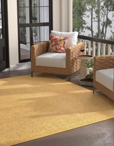 Vista 88 de Unique Loom Collection - Alfombra casual de transición sólida jaspeada para interiores y exteriores
