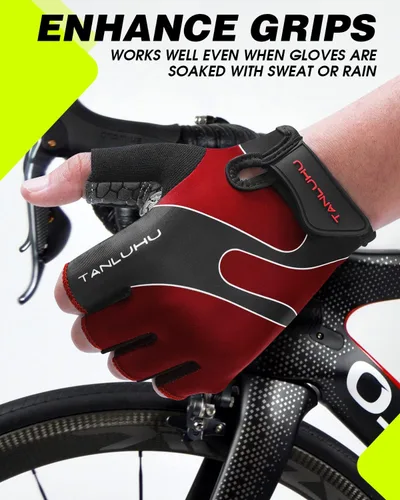 Vista 3 de Tanluhu - Guantes de ciclismo para hombre y mujer