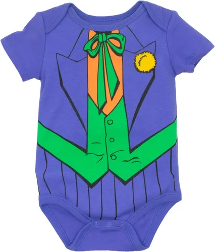 Vista 4 de WARNER BROS DC Comics Justice League Batman Robin Riddler Joker Baby 5 Pack Bodysuits Newborn to Infant