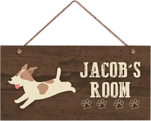Vista 12 de Letrero de puerta personalizado para niños, diseño de fútbol, fútbol, béisbol, dormitorio, placa de madera, decoración de pared, regalo