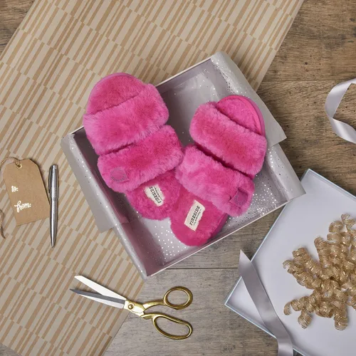 Vista 11 de Dearfoams Fireside Benalla - Pantuflas de piel de oveja de doble banda fácil de poner y quitar para mujer