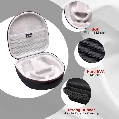 Vista 4 de LTGEM - Funda rígida para auriculares BlueParrott B450-XT/B350-XT/S650-XT/B550-XT Fits JLab Go Work Gen 2 Noise Cancelling Bluetooth Headset