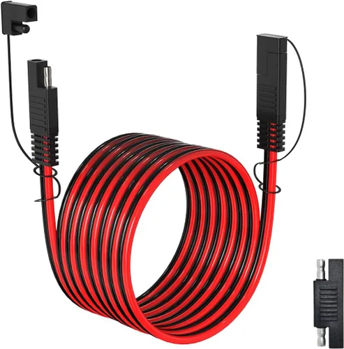 Vista 10 de ELFCULB 10AWG 1FT Cable de Extensión SAE SAE a SAE Arnés de Cable de Desconexión Rápida Conector SAE Enchufe SAE para Automotriz RV Batería Panel