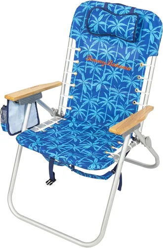 Vista 10 de Tommy Bahama Hi-Boy 17" Seat Height 4-Position Lace-Up Suspension Folding Beach Backpack Chair
