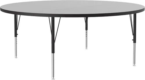 Vista 4 de Correll AM2448-REC-15 EconoLne - Mesa de actividades de melamina, 24 pulgadas x 48 pulgadas, parte superior de granito gris rectangular, patas