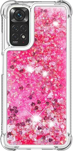 Vista 69 de Funda de silicona transparente con purpurina para Xiaomi Redmi A1 Bling Liquid Clear Star Heart Silicone Bumper a prueba de golpes, funda Azul