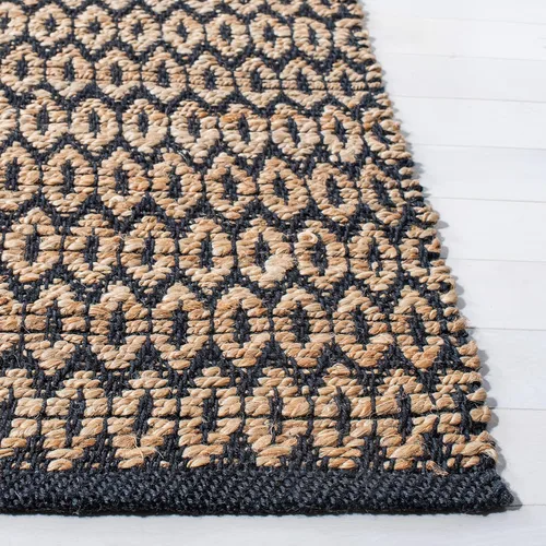 Vista 4 de SAFAVIEH Natural Fiber Collection Runner - 2'3" x 7', Natural & Black, Handmade Hemp, Ideal for The Living Room, Dining, Bedroom (NFB701Z)