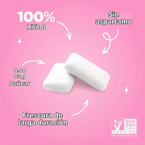 Vista 6 de PUR Goma de mascar con 100% xilitol