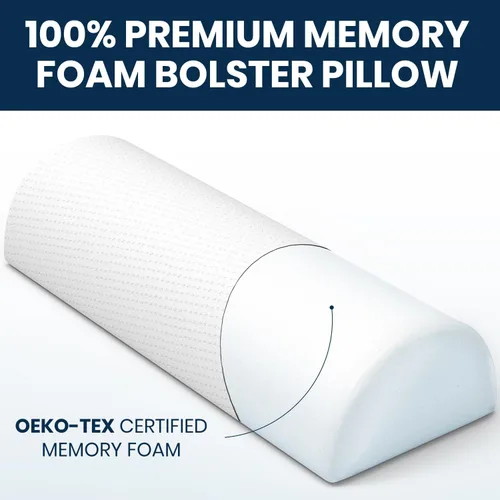 Vista 7 de Everlasting Comfort - Almohada debajo de la rodilla para dormir de espalda - Almohada de espuma viscoelástica en forma de media luna para el dolor