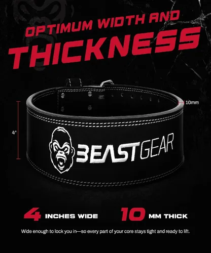 Vista 5 de Beast Gear Cinturón de levantamiento de pesas – Cinturón de cuero para levantamiento de pesas para hombres, cinturón de levantamiento de pesas