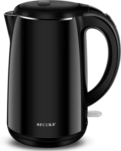 Vista 10 de Secura Hervidor de agua eléctrico original de acero inoxidable de doble pared 1.8 cuartos con apagado automático y protección contra hervido