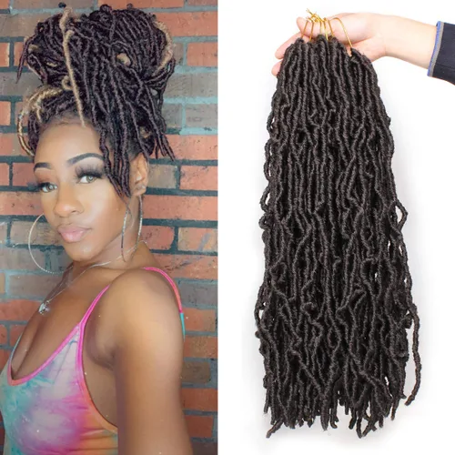 Vista 26 de Extensiones de pelo sintético, estilo diosa, rizado, ondulado, trenzas, pre-rizado, suave, para mujeres