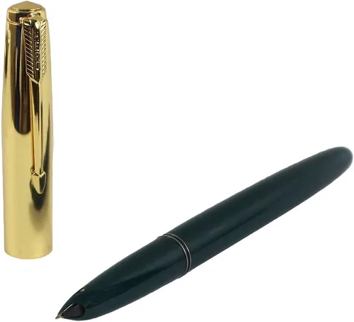 Vista 3 de Pluma estilográfica clásica Hero 616, 3 unidades, en 3 colores, ribete dorado