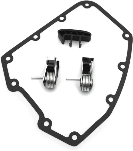 Vista 4 de Reemplazo de la guía de cadena de doble leva Junta de cubierta del tensor interior exterior compatible con 1999-2006 H-D Dyna Softail