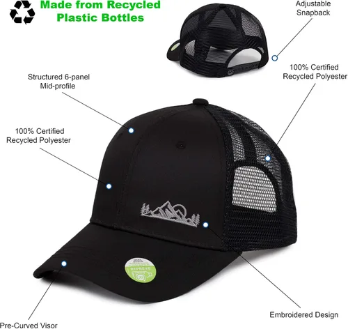 Vista 2 de Gorra de béisbol ecológica Snapback para hombre