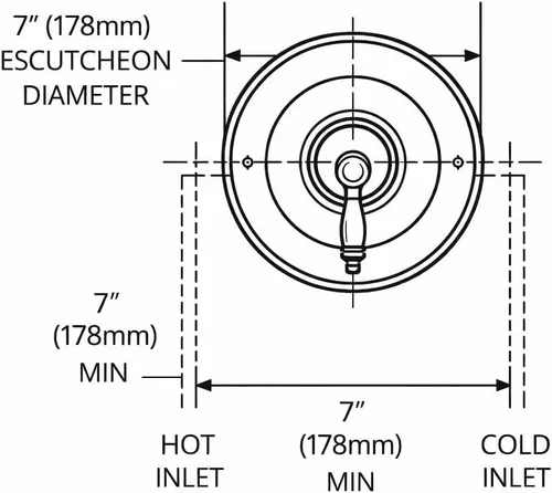 Vista 3 de Moen T2151 Brantford Moldura para válvula Posi-temp, T2151