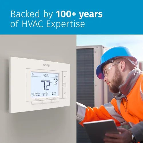 Vista 15 de Sensi - Termostato inteligente, 100 años de experiencia, Wi-Fi, privacidad de datos, programable, fácil de instalar, funciona con Alexa, certificado