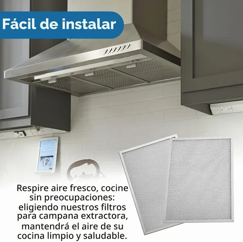 Vista 4 de BPS1FA36 - Filtro de aluminio para campana extractora de 11-3/4 x 17-1/4 x 3/8 pulgadas, compatible con Broan QS1 de 36 pulgadas y NuTone Allure 36