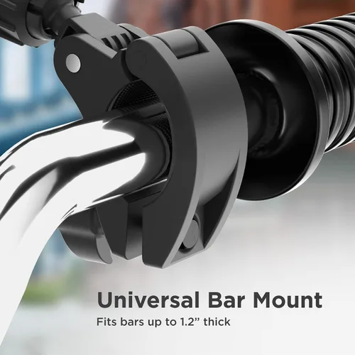 Vista 3 de ENCASED Soporte de teléfono para bicicleta doble, soporte ajustable para 2 teléfonos celulares, ajuste universal