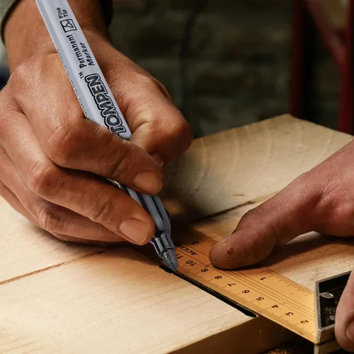 Vista 7 de Rotuladores permanentes negros a granel, 500 unidades, uso para Halloween, marcadores permanentes impermeables con secado rápido en madera