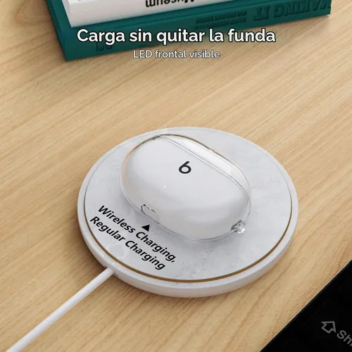 Vista 4 de Aircawin Funda transparente para Beats Studio Buds Plus 2021, para Beats Buds Cover 2023, TPU suave de protección completa para Beats Studio Buds+