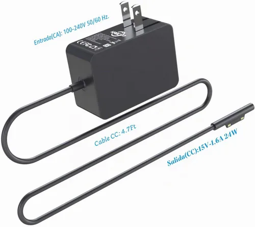 Vista 4 de Cargador compatible con Surface Go/Go 2/Go 3 Surface Pro 4/Pro 3 Core m3