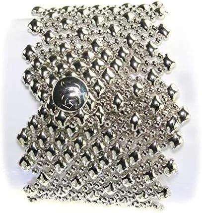 Vista 3 de Metal líquido por Sergio Gutiérrez SG 3 tamaños Pulsera-SG bolsa incluida.Cromado B79-N
