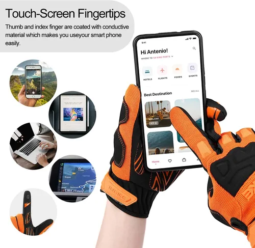 Vista 5 de INBIKE MTB BMX ATV - Guantes de ciclismo para carrera de motocross, bicicleta de montaña, DH