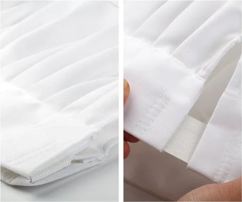 Vista 7 de yotache Juego de delantal y sombrero de chef y delantal de cocina para adultos, disfraz de panadero blanco ajustable para hombres y mujeres, 1 juego