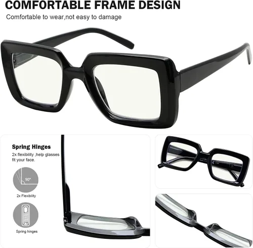 Vista 4 de Eyekepper Paquete de 4 lentes de lectura progresivos multienfoque con bloqueo de luz azul para mujeres sin línea multifocal