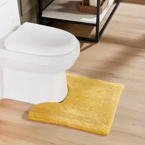 Vista 7 de Better Trends - Juego de 2 alfombras de baño 100% algodón, extra suaves, con borlas, de 17" x 24", alfombra de baño superabsorbente y reversible