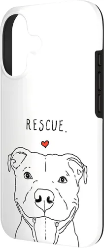 Vista 2 de Rescue Love Smiling Pit Bull, Pittie, Pitbull Mom, Dog Lover Case for iPhone 17
