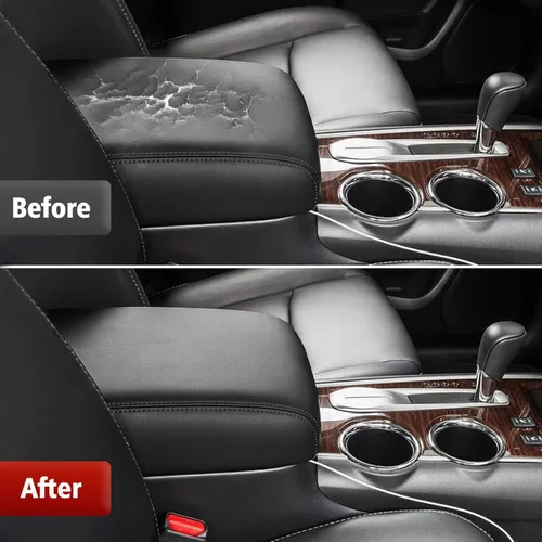 Vista 4 de KBH Cubierta de Repuesto para Consola Central para Infiniti QX60 / JX35 y Nissan Pathfinder 2013-2020, Cuero Vinílico, Tapicería para Reposabrazos